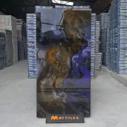 Blue Nebula Matrix Marble Tile Code41199