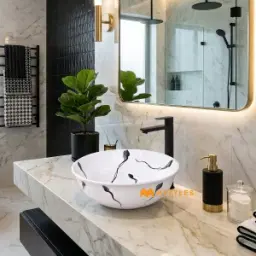 Calligraphy White Vessel Basin Code38840