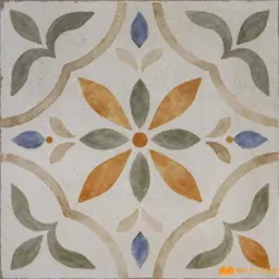 Cream Floral Motif Moroccan Tile Code40762