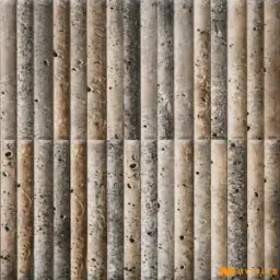 Porous Beige Limestone Fluted Matt Wall Tile Code40569