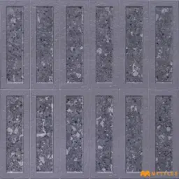Charcoal Grey Terrazzo Matt Ceramic 3D Wall Tile Code40299