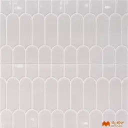 White Geometric Tile Code37848