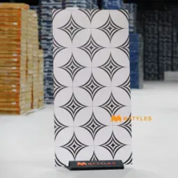 Starburst White Geometric Inlay Tile Code40430