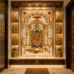 White Venkateshwara Tile Code38495