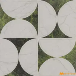 Retro Bauhaus Green Inlay Tile Code40695