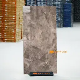 Mink Brown Marble Look Glossy PGVT Tile Code40175