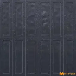 Slate Black Framed Matt Ceramic 3D Wall Tile Code40497