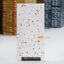 White Terrazzo Tile Code40455