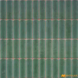 Bottle Green Linear Ceramic Textured Wall Tile Code40043