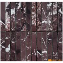 Plum Brown Kit Kat Mosaic Tile Code39619 