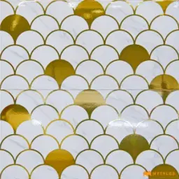 White and Gold Highlighter Tile Code31361