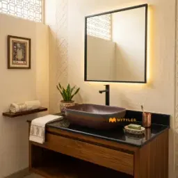 Espresso Brown Meandros Table Top Wash Basin Code40523