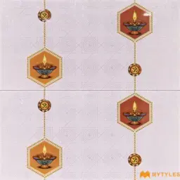 Diya White Ceramic Wall Tile Code40549HM-2