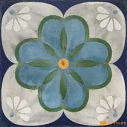 Cornflower Blue Moroccan Tile Code40768