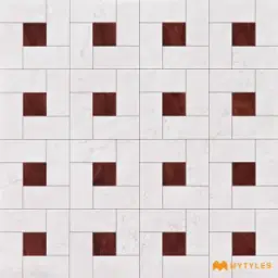 Dover White Pinwheel Moroccan Tile Code39812 