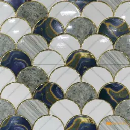White and Blue Highlighter Tile Code31505