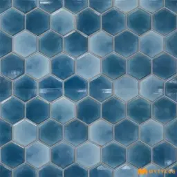 Blue Geometric Tile Code35839