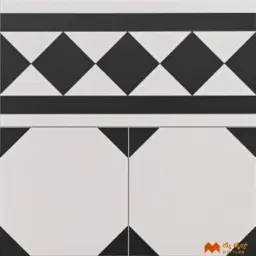 White and Black Carpet Tile Code36628