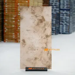 Distressed Brown Plaster Vitrified Rustic Tile Code40450