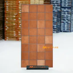 Terracotta Grid GVT Tile Code40352