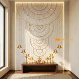 Hanging Bell White Lippan Art Mural Code40851