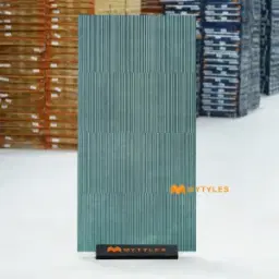 Fluted Sea Blue Textured Wall Tile Code38950 