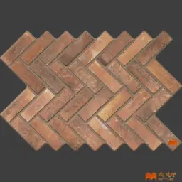 Brown Geometric Tile Code36387
