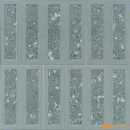 Cadet Green Terrazzo Matt Ceramic 3D Wall Tile Code40301