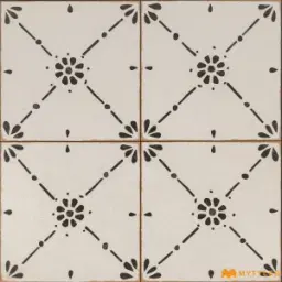 Beige Floral Trellis Moroccan Tile Code40749