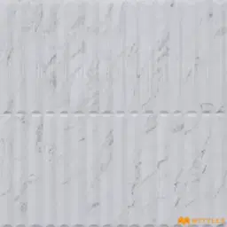 Zanetti Pearl White Fluted Glossy Wall Tile Code40562