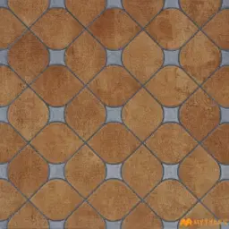 Brown Paver Check Digital Parking Tile Code39126