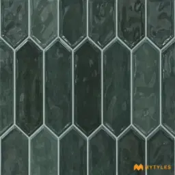Sapphire Green Picket Geometric Wall Tile Code39456