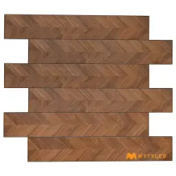 Walnut Chevron Wooden Tile Code40656