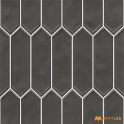 Ashen Black Picket Geometric Wall Tile Code39462