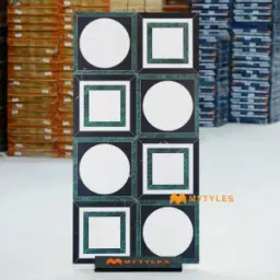 Malachite Green Geometric Inlay Tile Code40425
