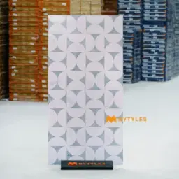 Hourglass White Waterjet Inlay Tile Code40432