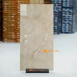 Omani Beige Marble Look Glossy PGVT Tile Code40176