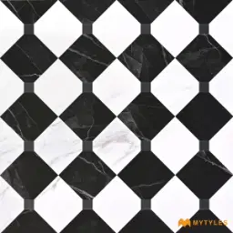 White Black Harlequin Moroccan Tile Code39813 