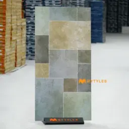 Green French Pattern Modular Rustic Tile Code40130