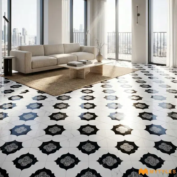Buy 2x4ft Monochrome Tile Code39034 Online | Mytyles
