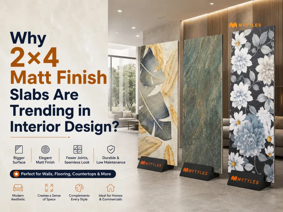 Why 2×4 Matt Finish Slabs Are Trending in Interior Design?
