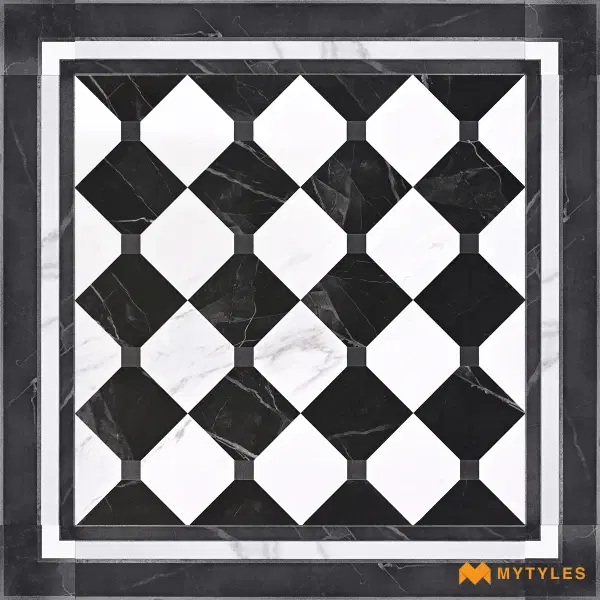 Black & White Checked Carpet Tile | Regent Harlequin