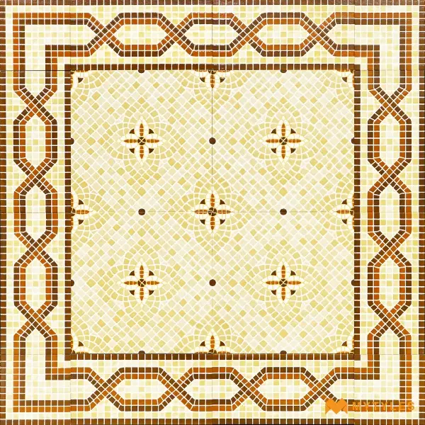 Ivory Mosaic Carpet Tile | Honey Link