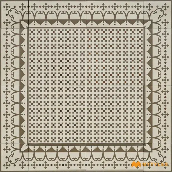 Beige Checked Carpet Tile | Heritage Filigree
